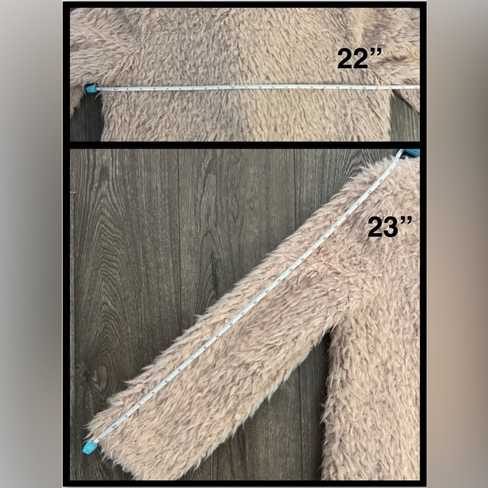 Anthropologie Pink Faux Fur Duster - Picture 5 of 6